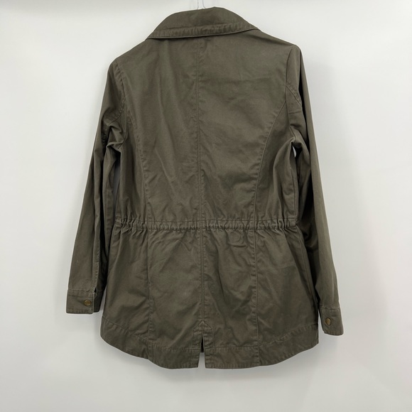 Army Green Fall Zip Up Jacket - Picture 4 of 8